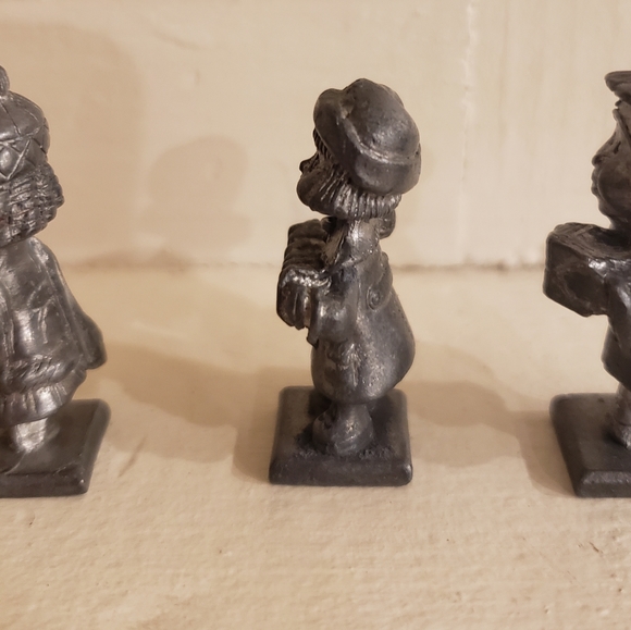 Royal Pewter Miniature Figurines Vintage Christmas Carolers Musician Holiday Dec - Picture 2 of 6